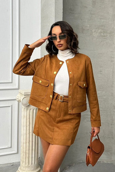 Topshow Taba Suede Pocket Wholesale Jacket | F1800