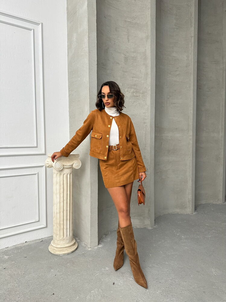 Topshow Taba Suede Pocket Wholesale Jacket | F1800