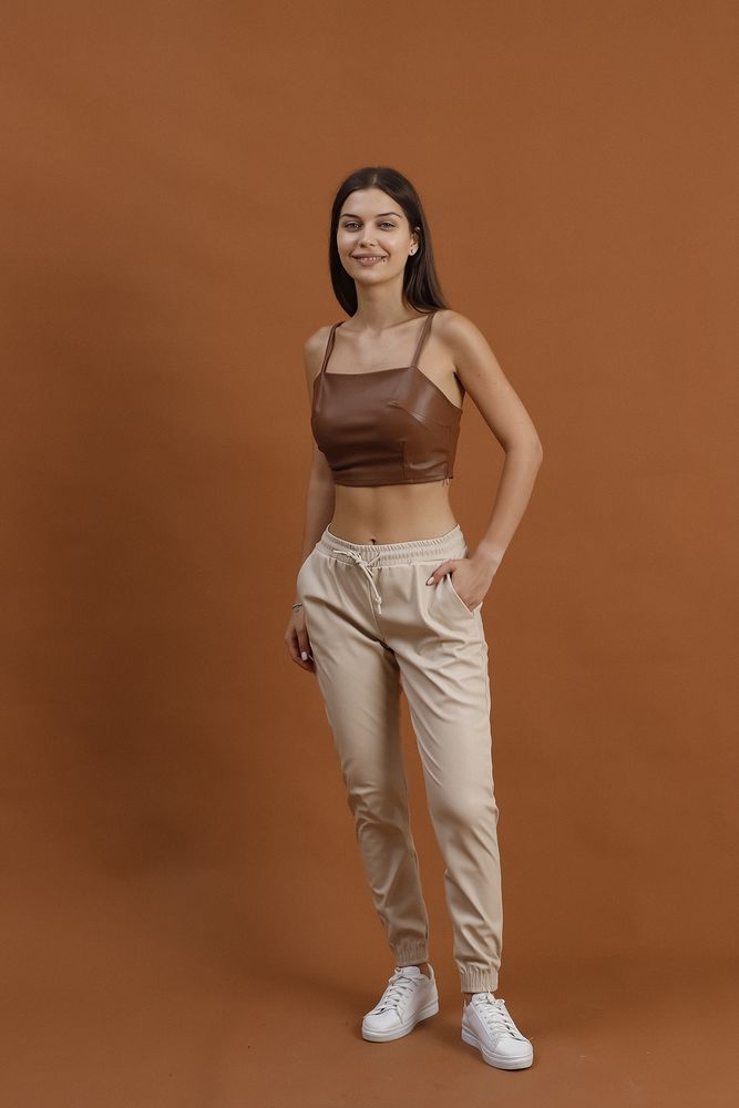 Pantaloni din piele en-gros - Stone