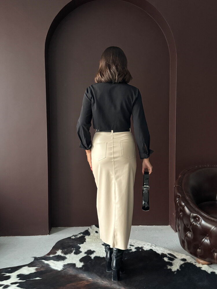 Topshow Stone Leather Wholesale Skirt