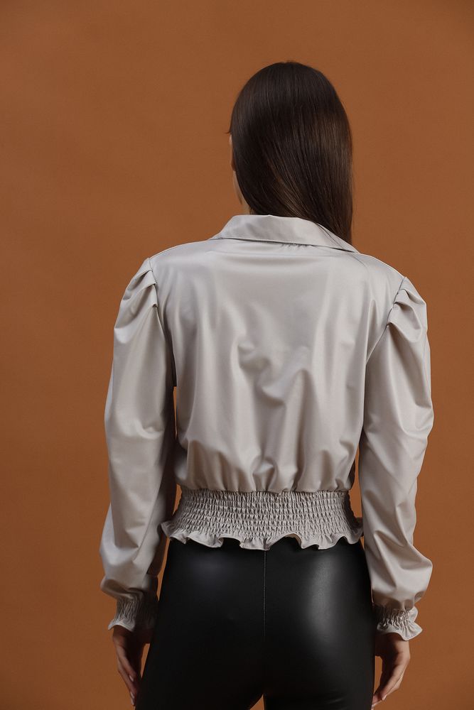 Bluze de seară din piele ecologică en-gros - Piatră