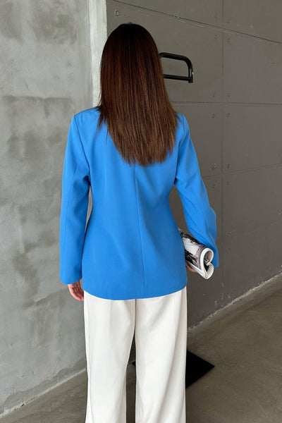 Bebe Mavi Belden Oturtmalı Blazer Ceket