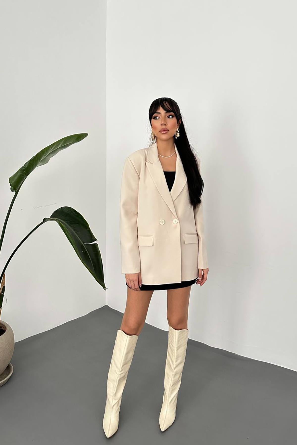 Bej Blazer Ceket