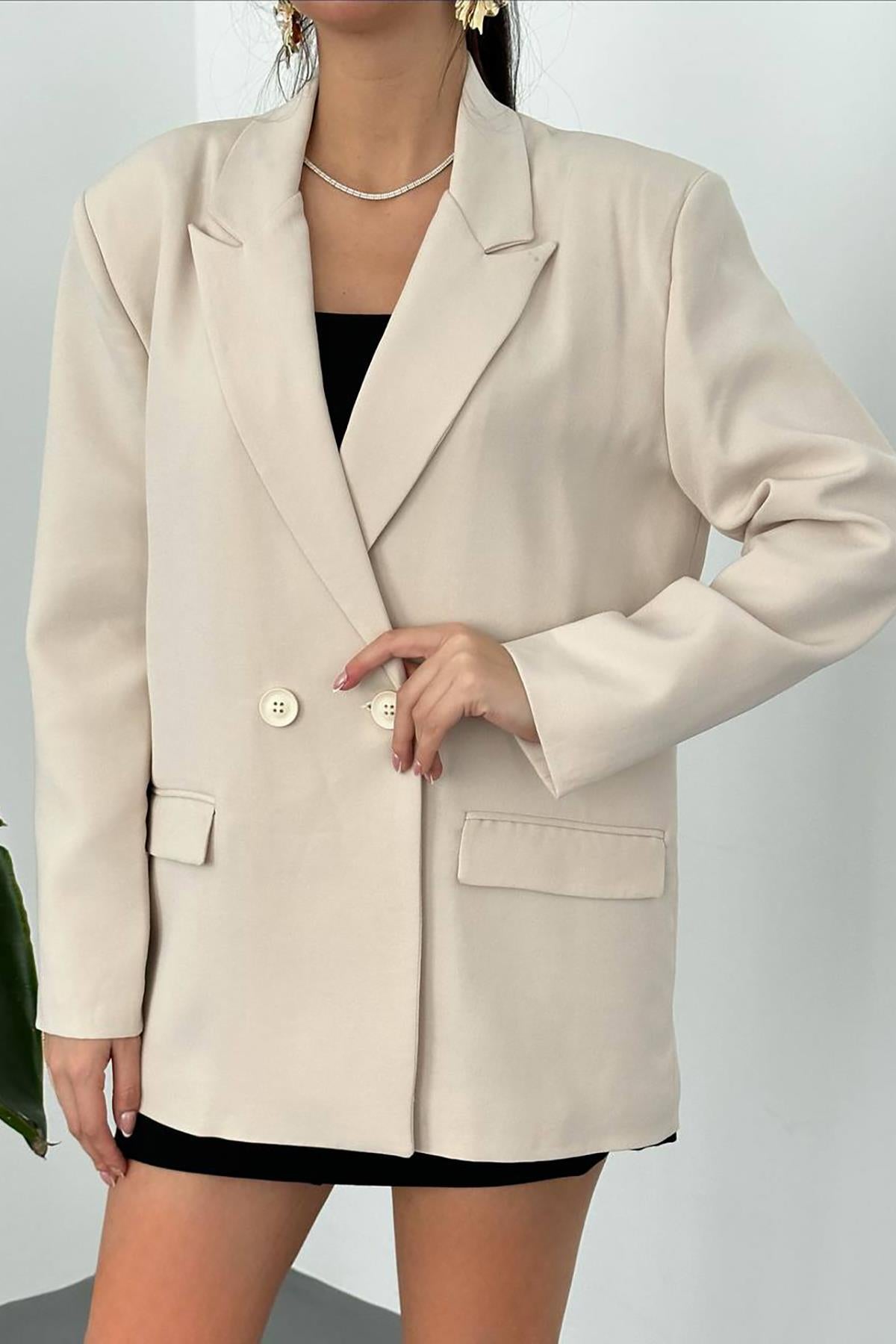 Bej Blazer Ceket