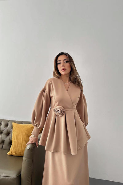 Camel Gül Detaylı Takım