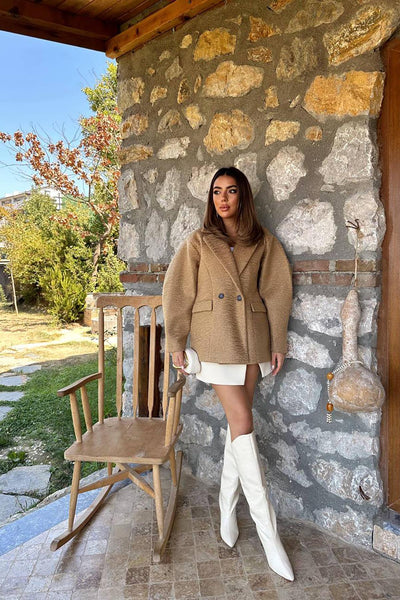 Camel İki Düğmeli Manto