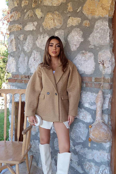 Camel İki Düğmeli Manto