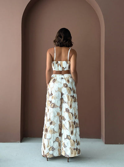Topshow Wholesale Patterned Bustier - Summer and Trendy Piece - Coffee | F1976