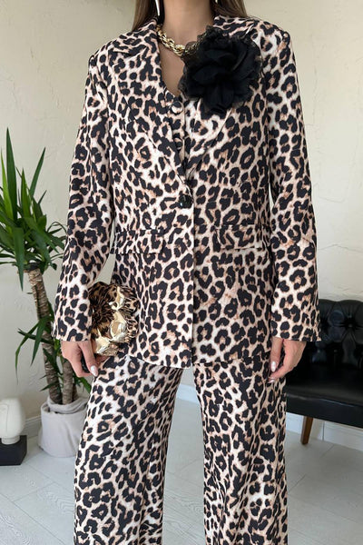 Leopar Leopar Desenli 3Lü Takım
