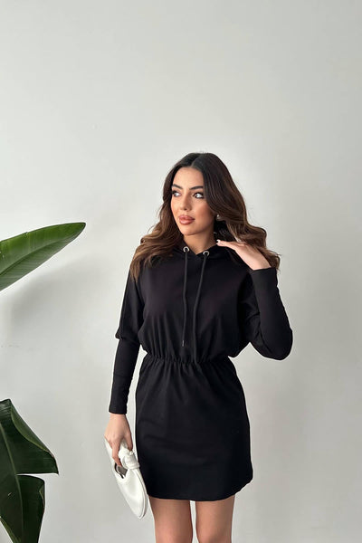 Siyah Sweatshirt Spor Elbise