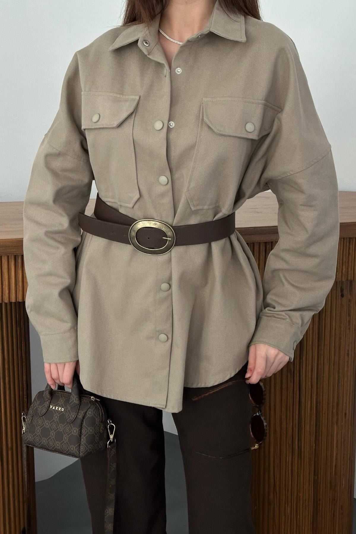 Vizon Gabardin Gömlek