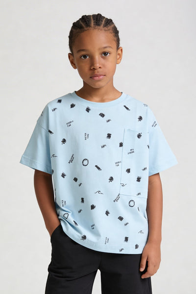TRICOU 7-10 ANI TESATURA G-806 - Albastru