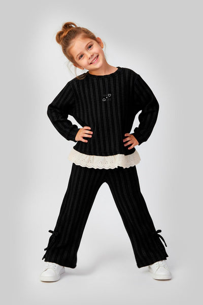 Tuffy Set Copilă Tricot Jacquard Imprimat Art-02655 - Roz Uscat