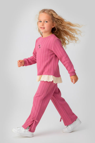 Tuffy Set Copilă Tricot Jacquard Imprimat Art-02655 - Cagla