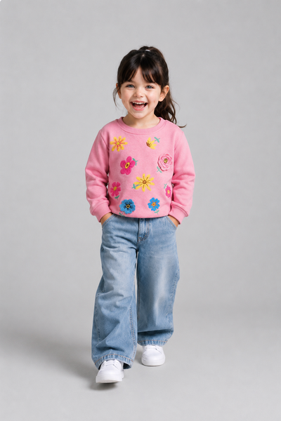 Tuffy Floare Gradina Tema Fetite Bluza - 01295 - Ecru