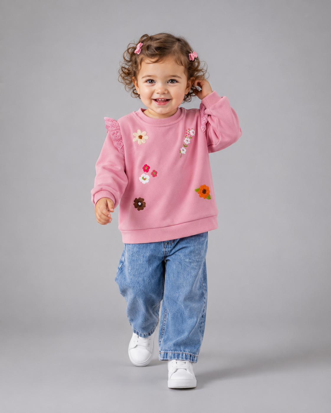 Tuffy Floare Tema Fetite Bluza Bebelus - 01095 - Roz