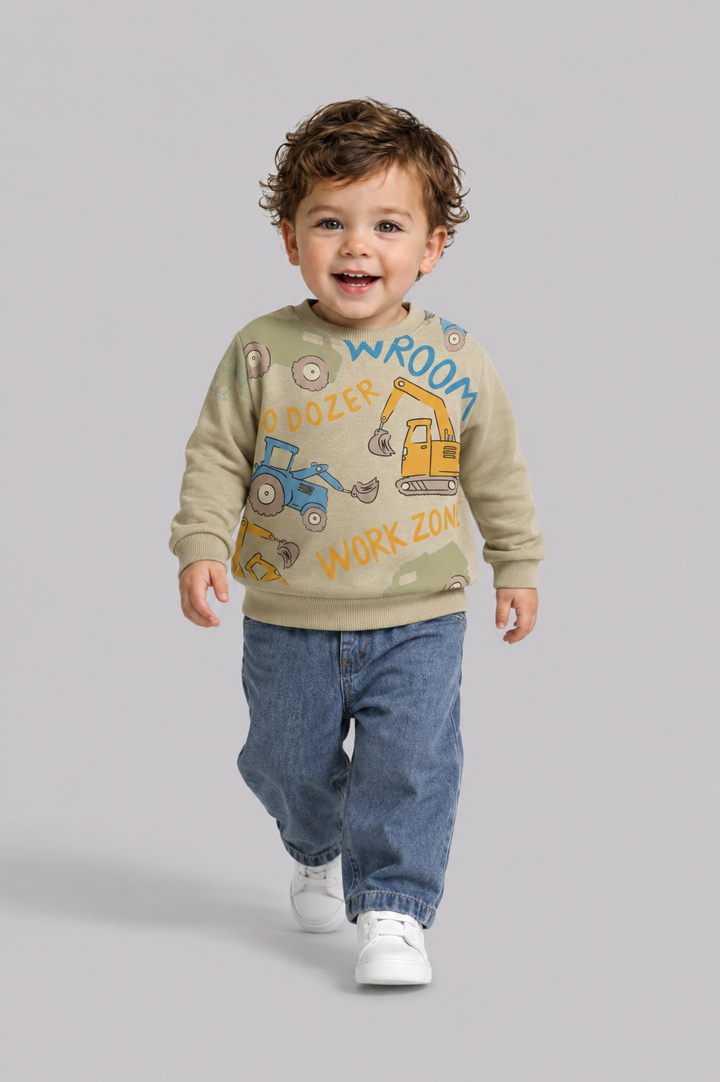 Tuffy Dozer Imprimeu Bluza Baieti - 015 - Albastru