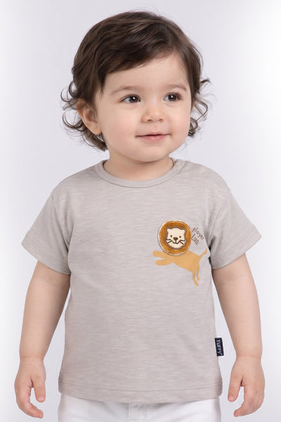Tuffy Erkek Bebek Aslan Temalı T-Shirt-129 - Mavi