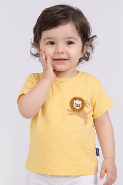 Tuffy Erkek Bebek Aslan Temalı T-Shirt-129 - Ekru