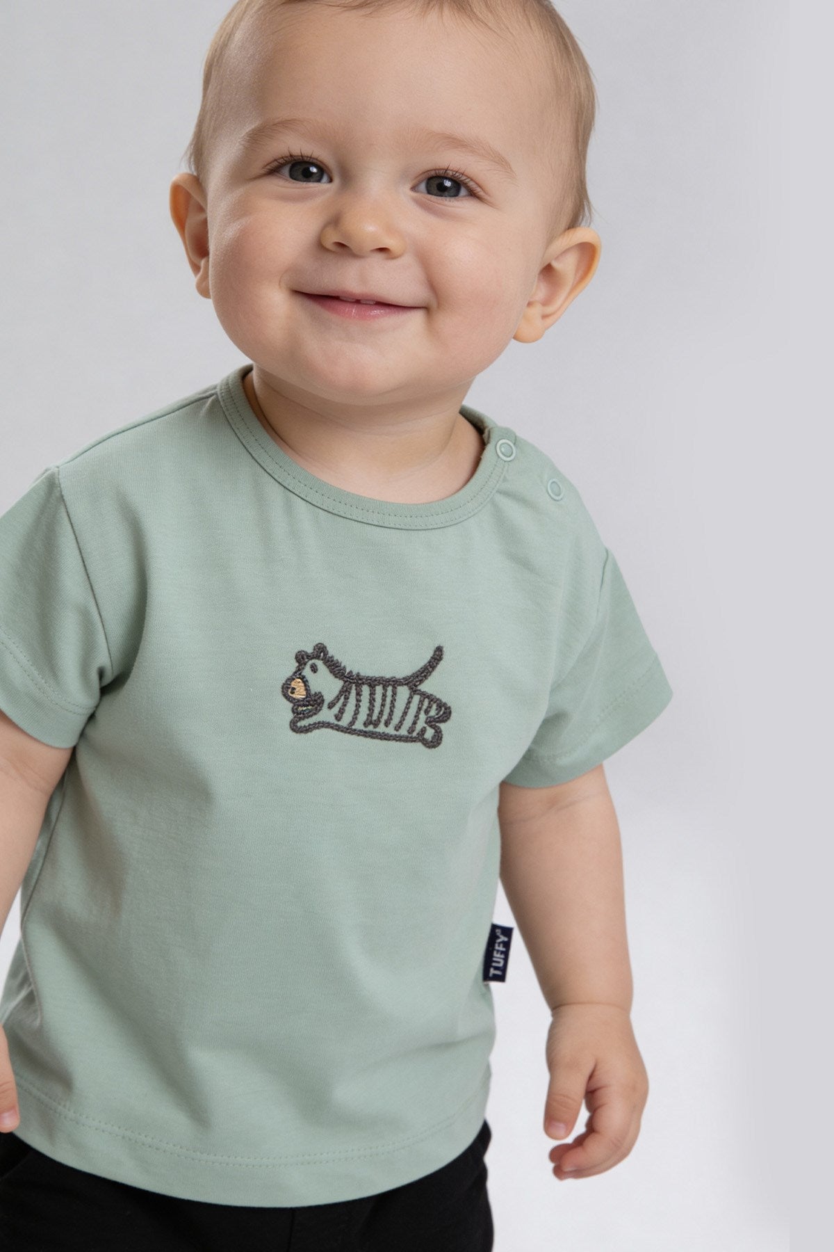 Tuffy Băiat Bebeluș Tricou Supreme-128 - Gri