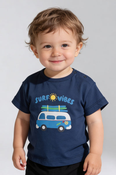 Tuffy Tricou Baietei Pique-46 - Albastru Inchis