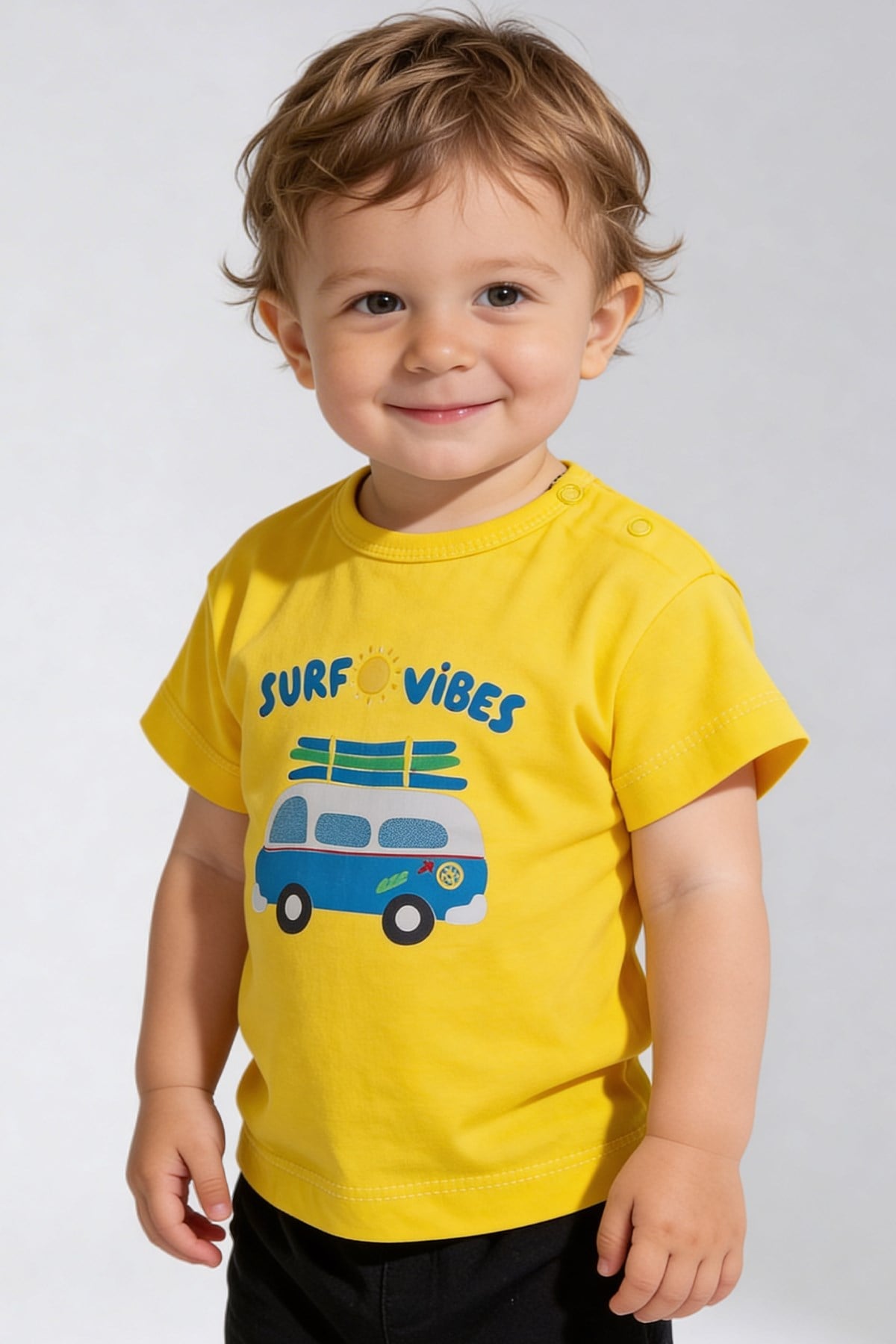 Tuffy Tricou Baietei Pique-46 - Albastru