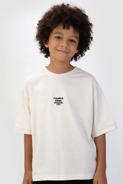 Tuffy Erkek Çocuk Örme T-Shirt-856 - Ekru