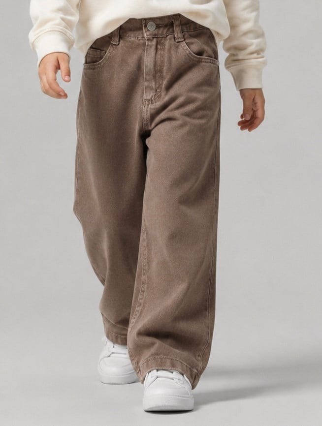 Tuffy Erkek Çocuk Tek Alt Gabardin Pantolon-04165 - Haki