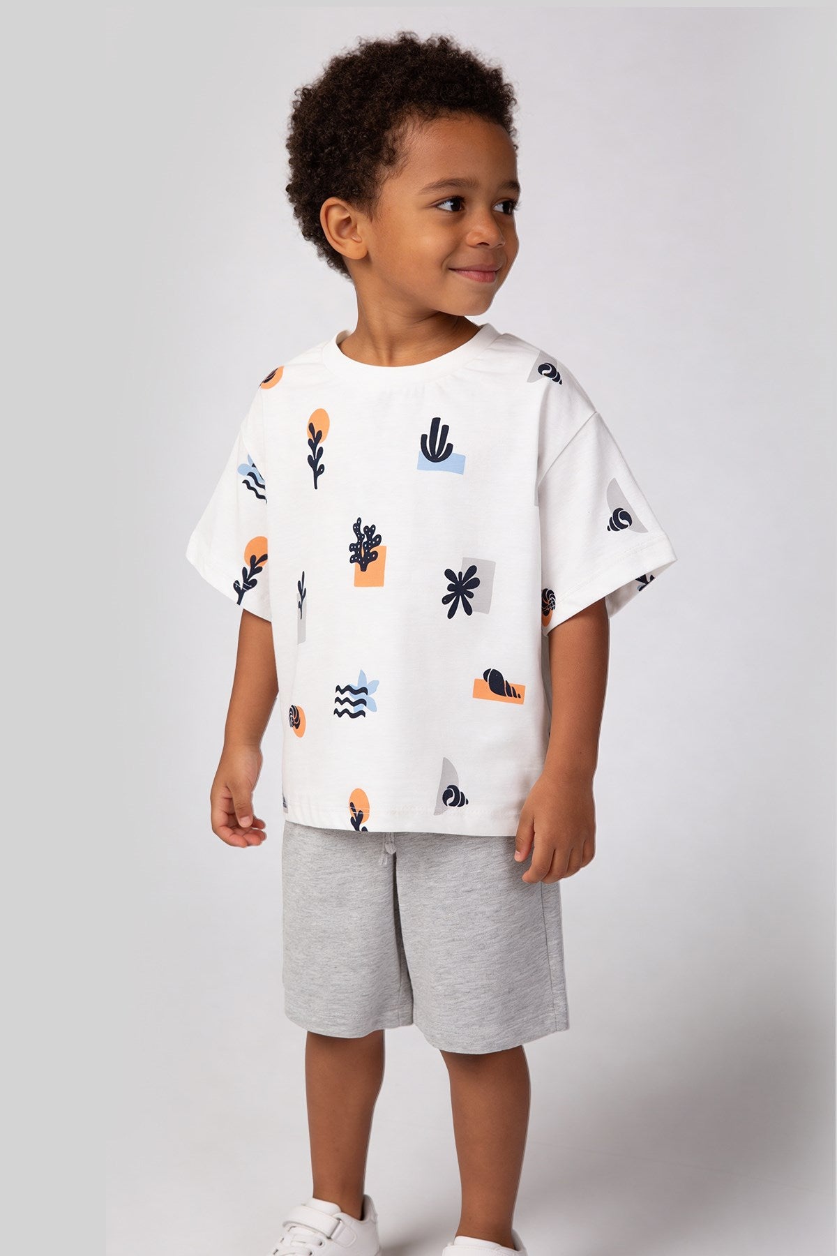 Tuffy Compleu Baieti Velpa Pantaloni Scurti-6707 - Portocaliu Deschis