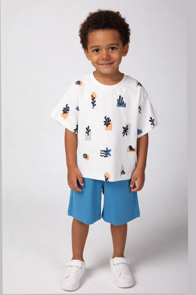 Tuffy Compleu Baieti Velpa Pantaloni Scurti-6707 - Portocaliu Deschis