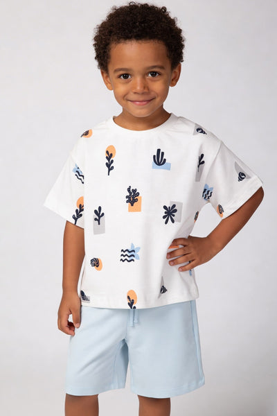Tuffy Compleu Baieti Velpa Pantaloni Scurti-6707 - Kaki Deschis