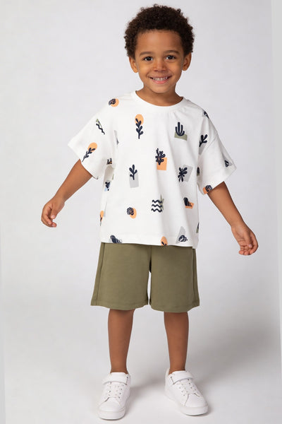 Tuffy Compleu Baieti Velpa Pantaloni Scurti-6707 - Rosu