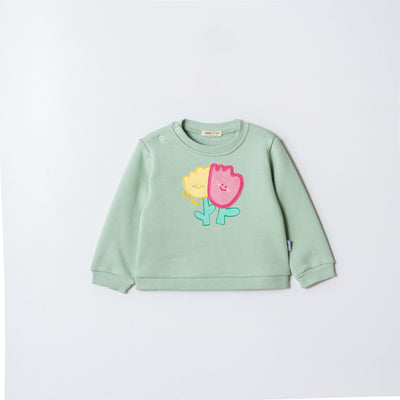 Tuffy Fluffy Tulip Imprimeu Fetite Bluza Bebelus - 01105 - Latte
