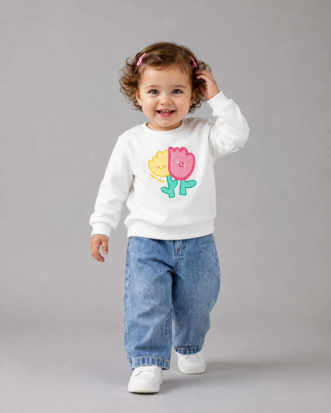 Tuffy Fluffy Tulip Imprimeu Fetite Bluza Bebelus - 01105 - Mint Verde