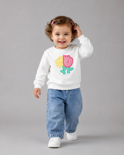 Tuffy Fluffy Tulip Imprimeu Fetite Bluza Bebelus - 01105 - Mint Verde
