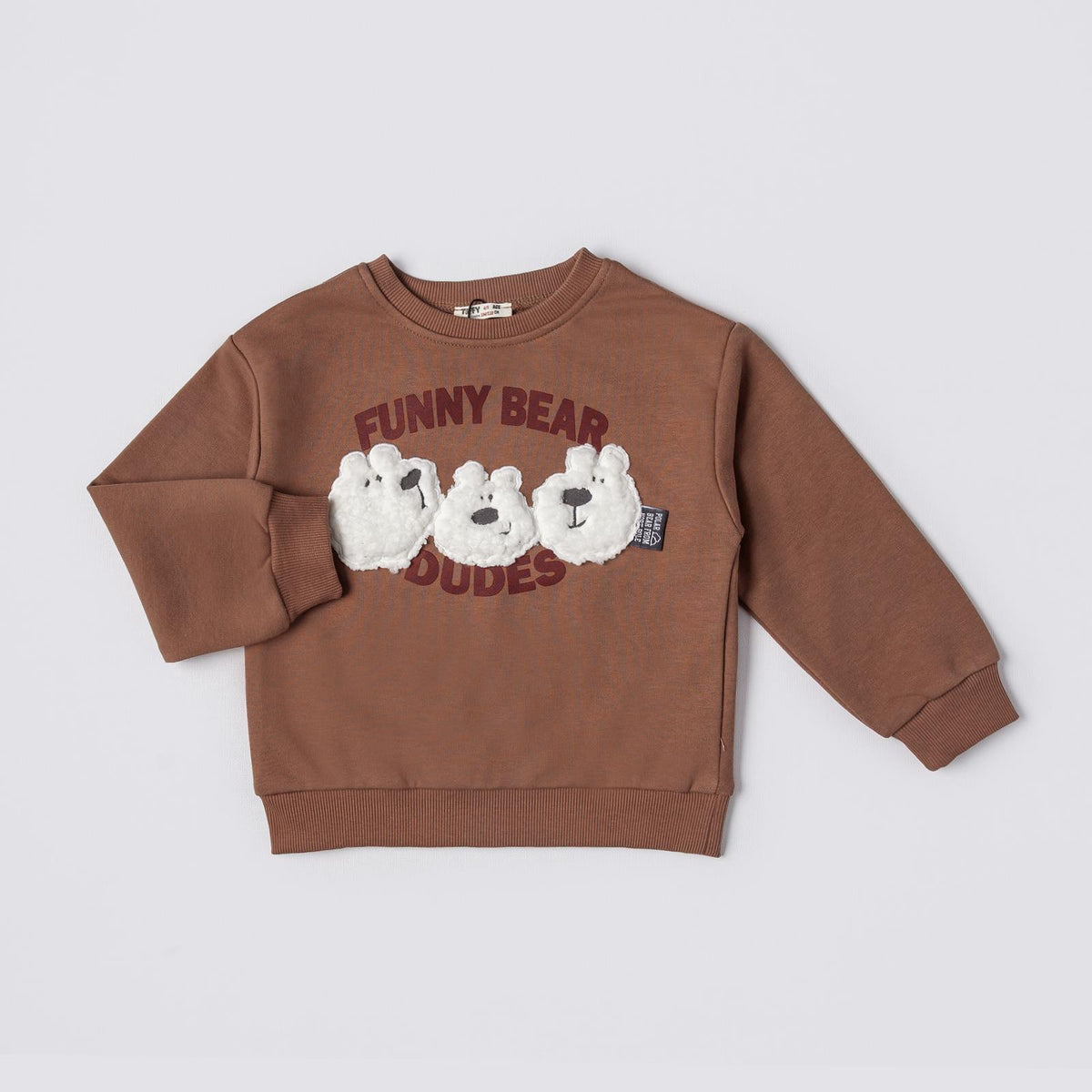 Tuffy Funny Bear Imprimeu Baietel Bluza - 0355 - Maro