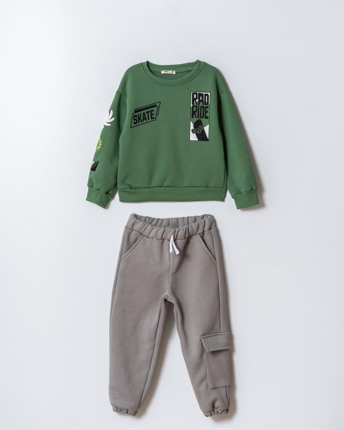 Set Tuffy Skateboard pentru băieți-04025 - Gri Deschis
