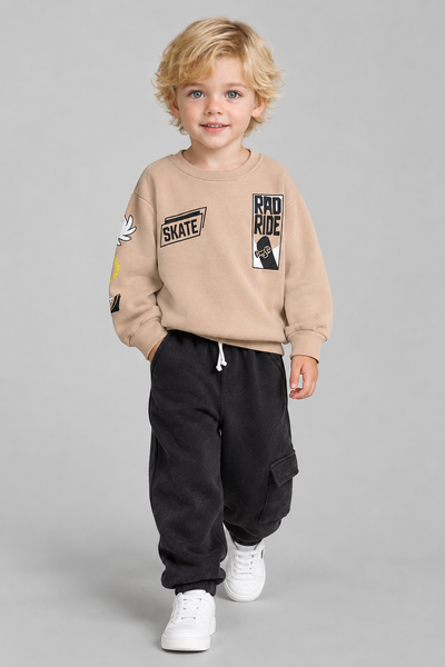 Set Tuffy Skateboard pentru băieți-04025 - Gri Deschis