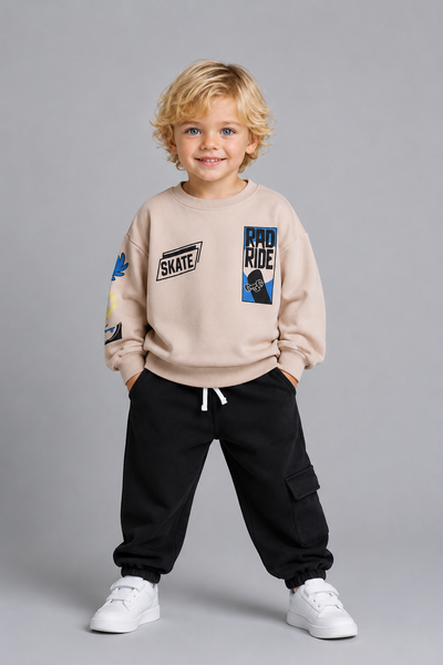 Set Tuffy Skateboard pentru băieți-04025 - Gri Deschis