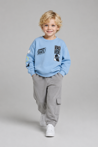 Set Tuffy Skateboard pentru băieți-04025 - Albastru