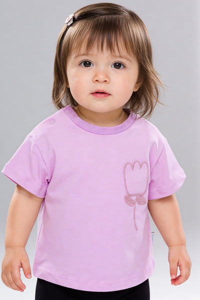 Tuffy Fată Bebeluș Tricou Supreme Jacquard-1526 - Liliac