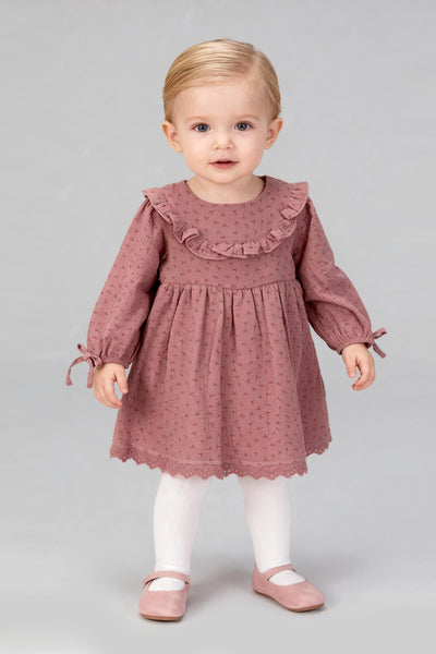 Rochie din In Tuffy pentru bebelușe fete-02265 - Ecru