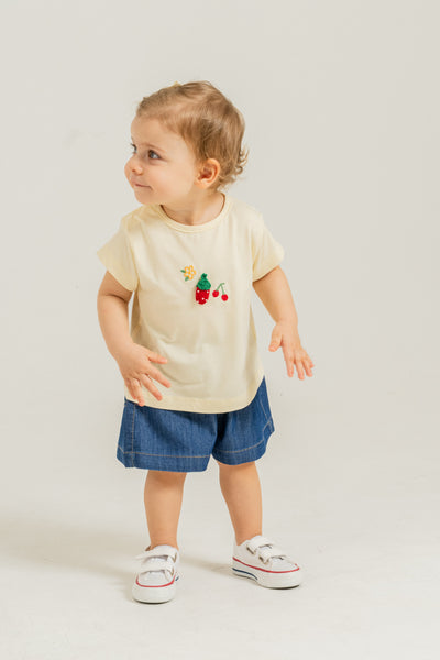 Tuffy Compleu Fete Denim+Tesatura-3366 - Galben Deschis
