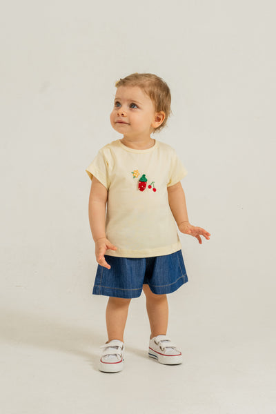 Tuffy Compleu Fete Denim+Tesatura-3366 - Galben Deschis