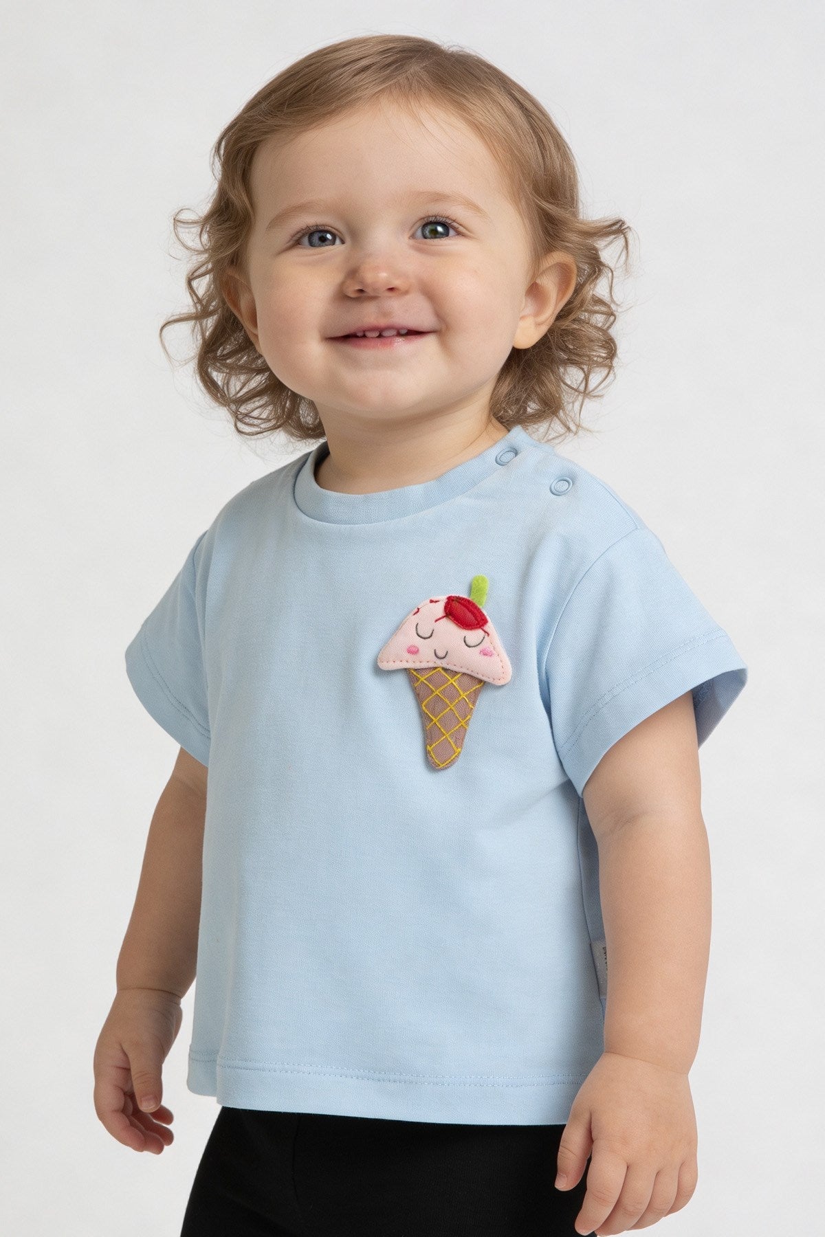Tuffy Fată Bebeluș Tricou Supreme-1506 - Albastru Gheață