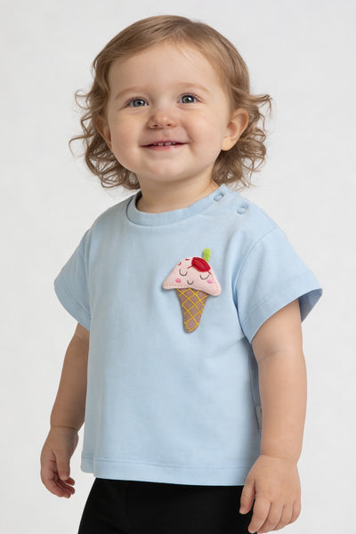 Tuffy Fată Bebeluș Tricou Supreme-1506 - Albastru Gheață