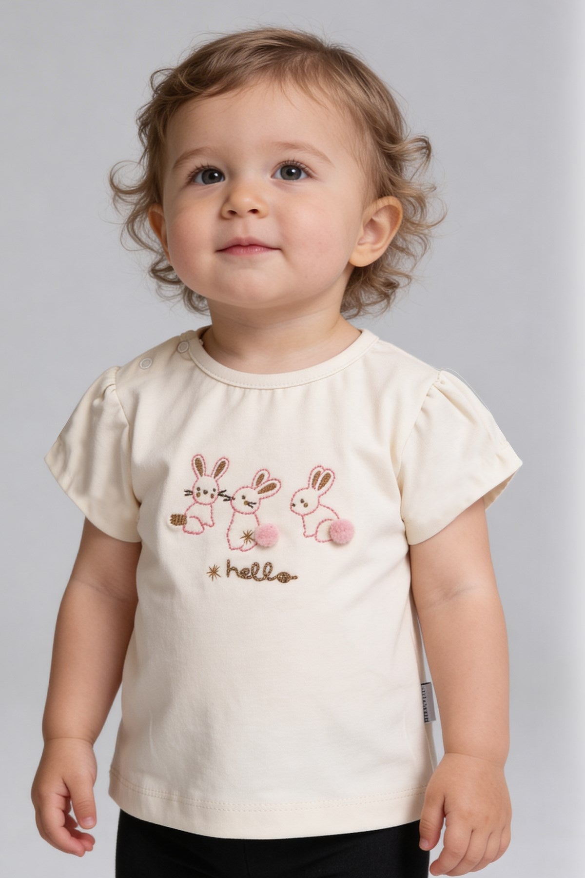 Tuffy Fată Bebeluș Tricou Supreme-1556 - Biscuit