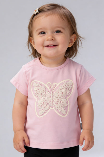 Tuffy Kız Bebek T-Shirt-1536 - Açık Pembe