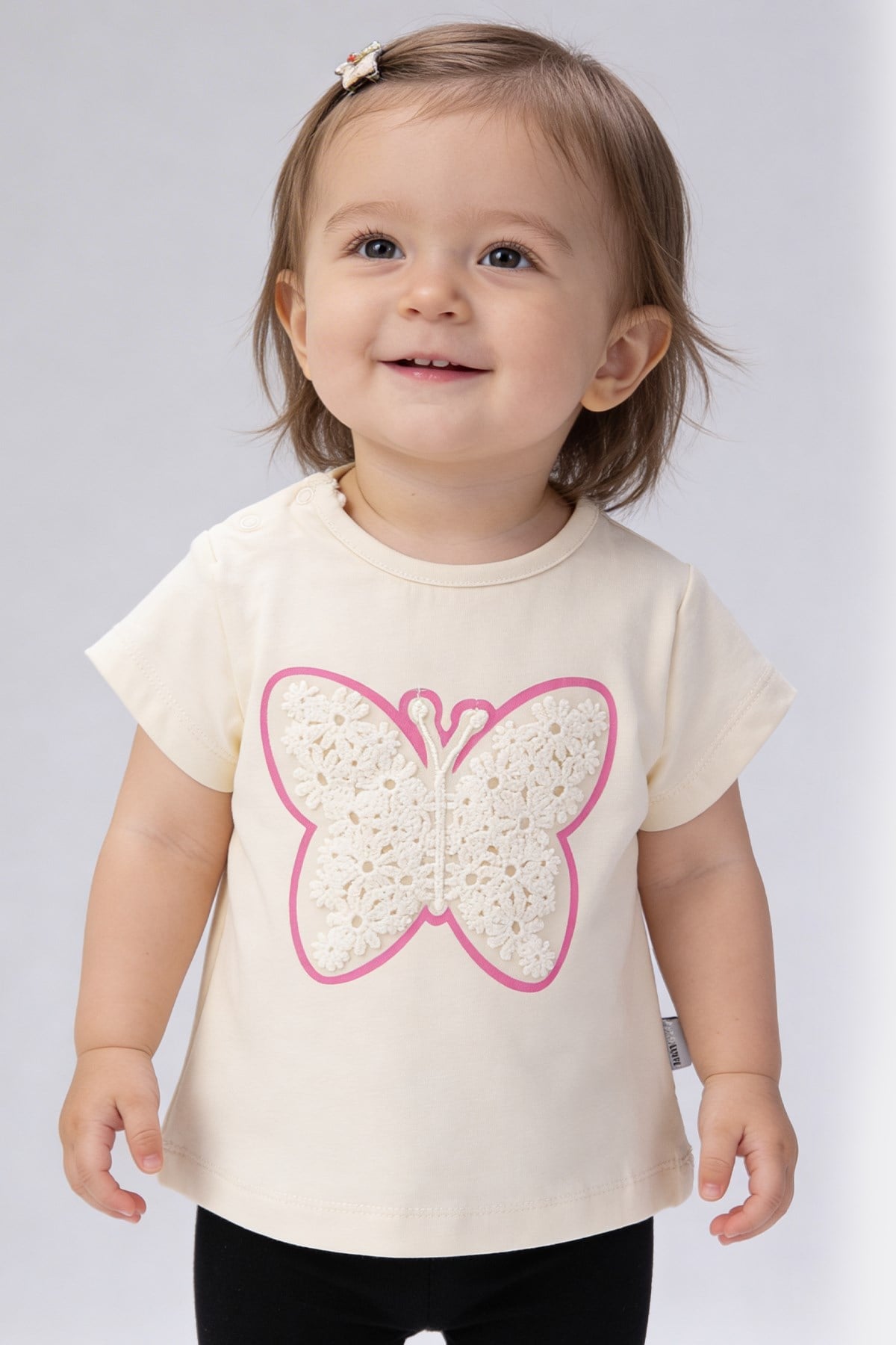 Tuffy Kız Bebek T-Shirt-1536 - Açık Pembe