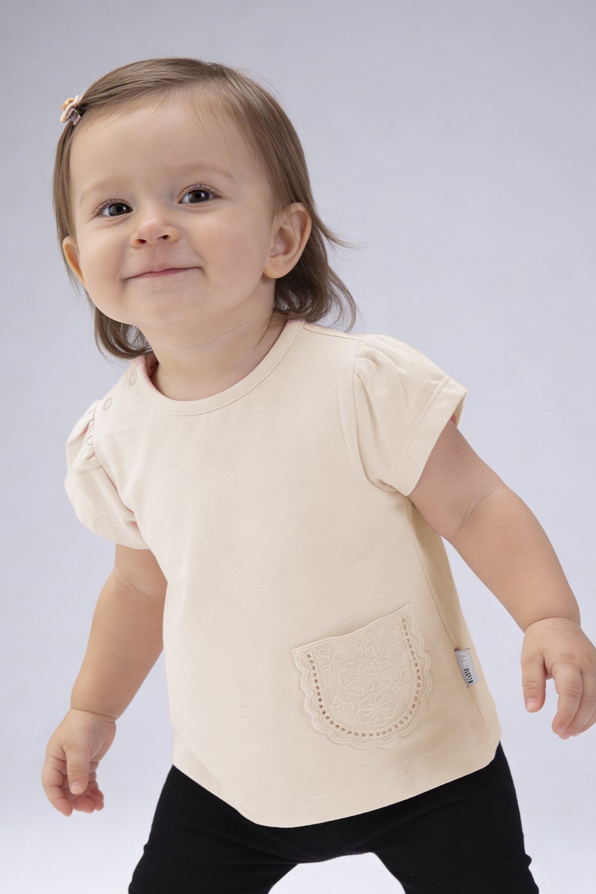 Tuffy Fată Bebeluș Tricou-1616 - Roz Închis